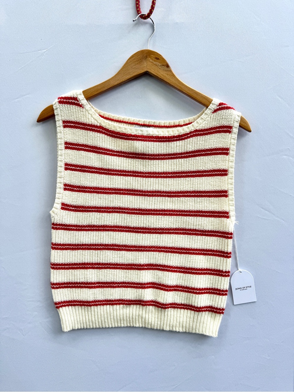 NWT Song of Style by Aimee Song Striped Knit Sweater Vest Large